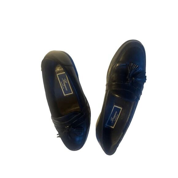 Cole haan Bragano By Cole Haan Men's Black Leather Moc Toe Tassel Loafer size  1 - Picture 6 of 14